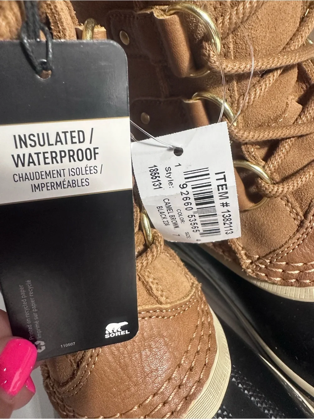 Sorel NWT Joan on Arctic waterproof leather winter boots women’s 7